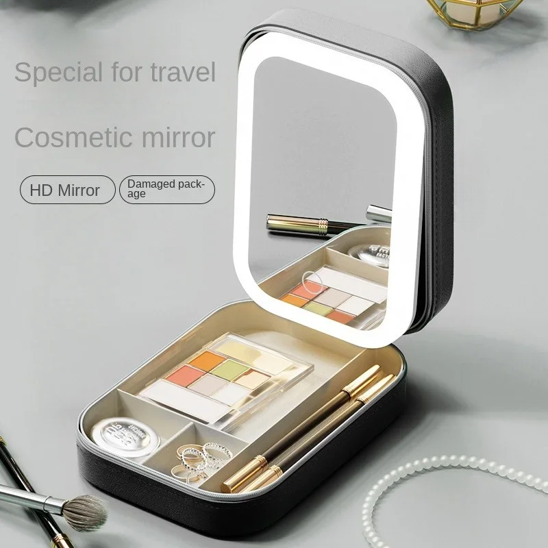 LED Makeup Case with Mirror - Travel Friendly