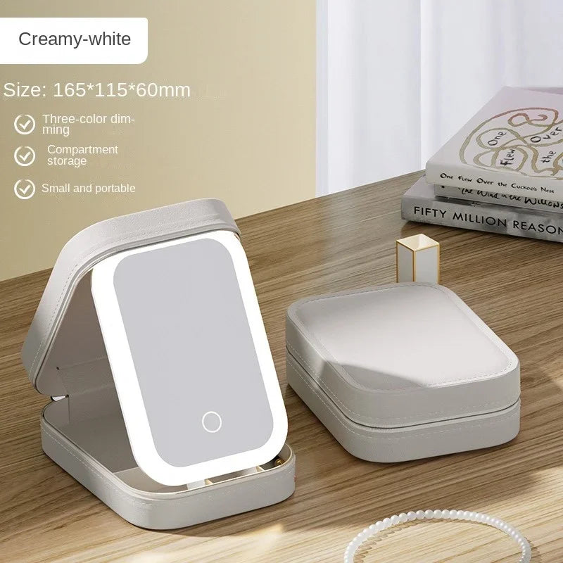 LED Makeup Case with Mirror - Travel Friendly