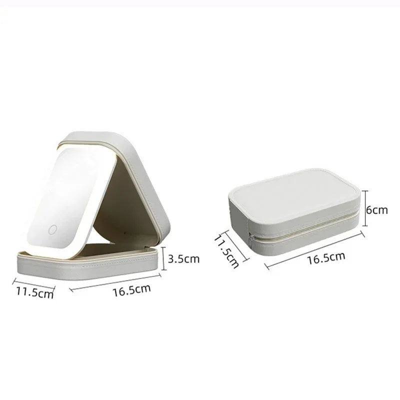 LED Makeup Case with Mirror - Travel Friendly